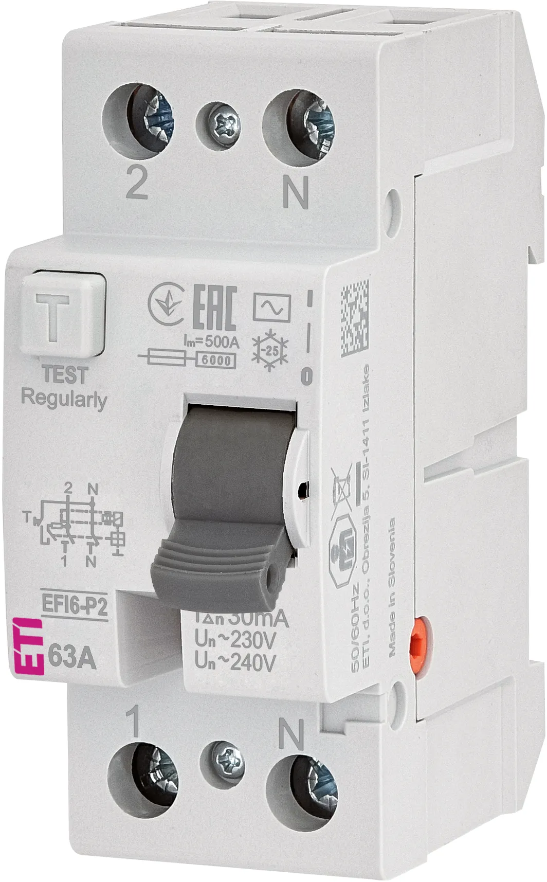 RCCB EFI6-P2 AC 63/0.03 002061253