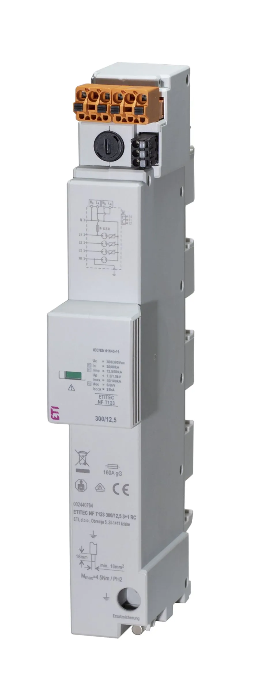 Surge arrester ETITEC NF T123 300/7,5 3+0 002440766