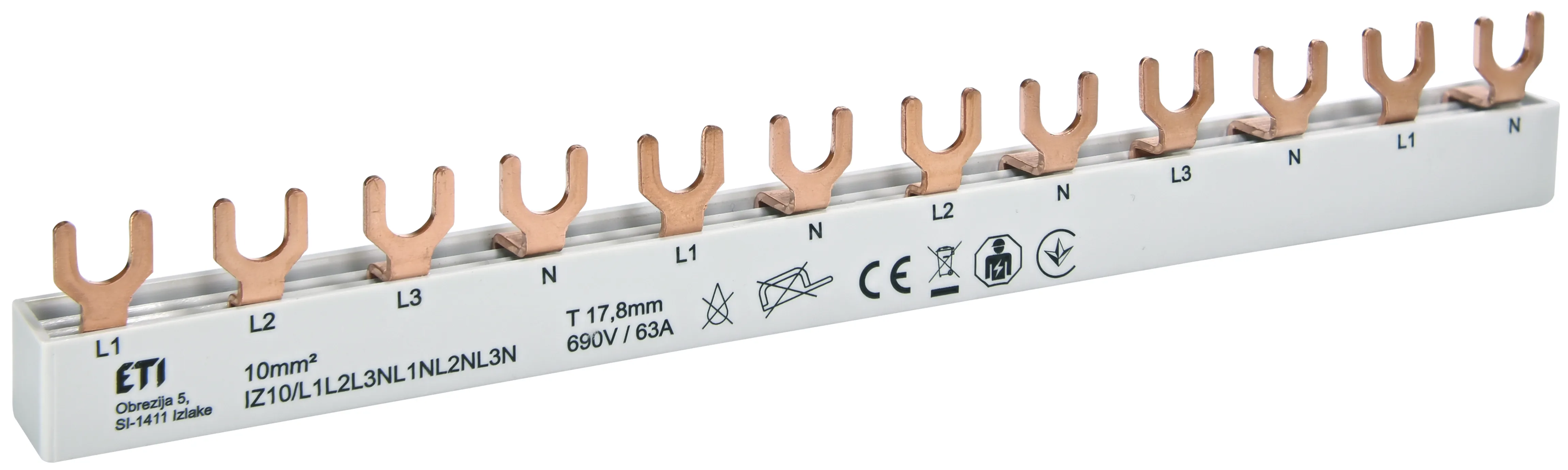 Cu rail IZ10/L1L2L3NL1NL2NL3N 002921275