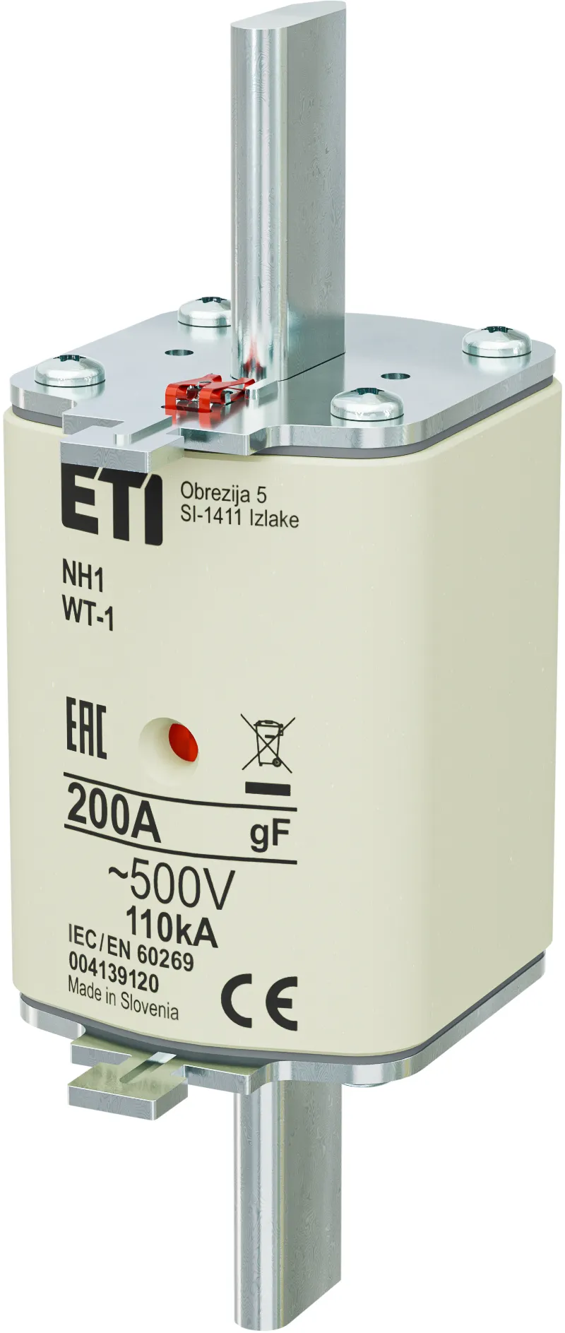 Fuse link NH1/WT-1 gF 200A/500V 004139120