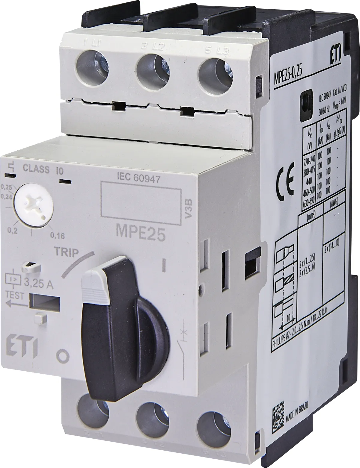 Mot.protec.circuit breaker MPE25-0,25 004648002