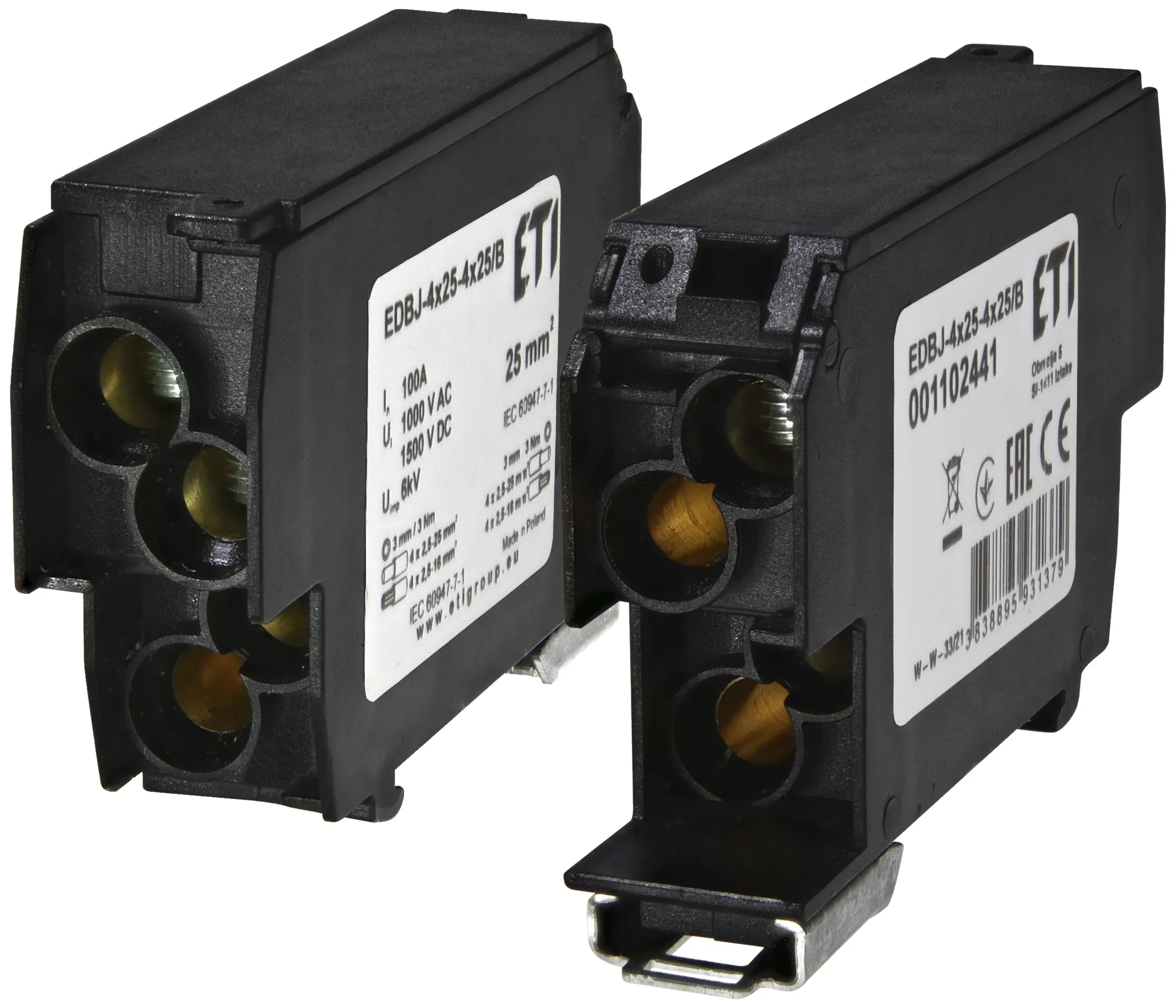 Distribution block EDBJ-4x25-4x25/B 001102441
