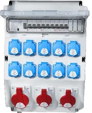 Assemblied distribution box EDS16 RCD 10/3 16/32/63 B+C 001105354