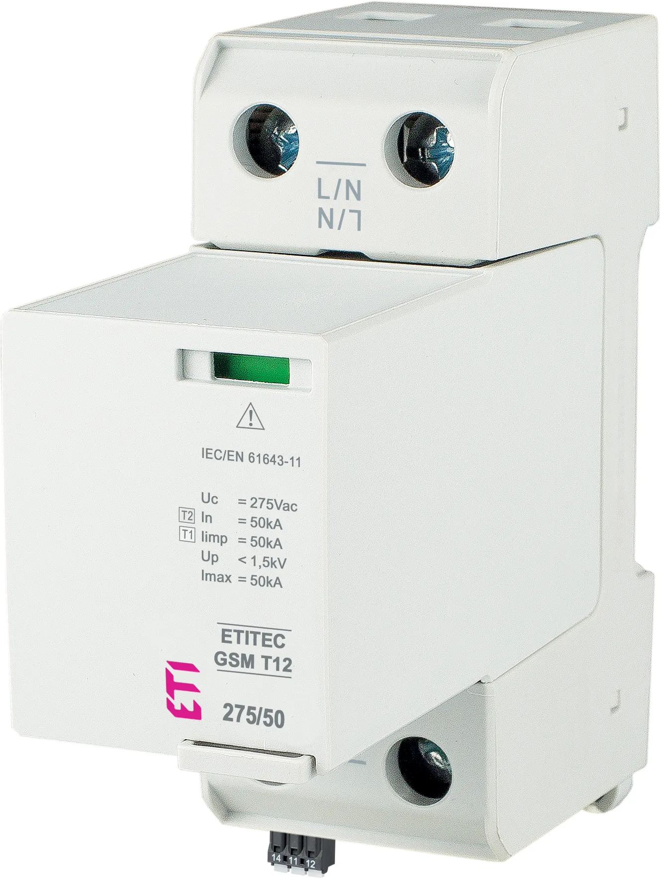 Surge arrester ETITEC GSM T12 275/50 1+0 RC 002440721