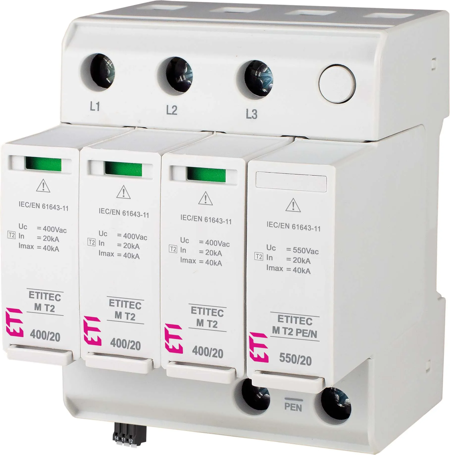 Surge arrester ETITEC M T2 950/20 4Y RC 002440821