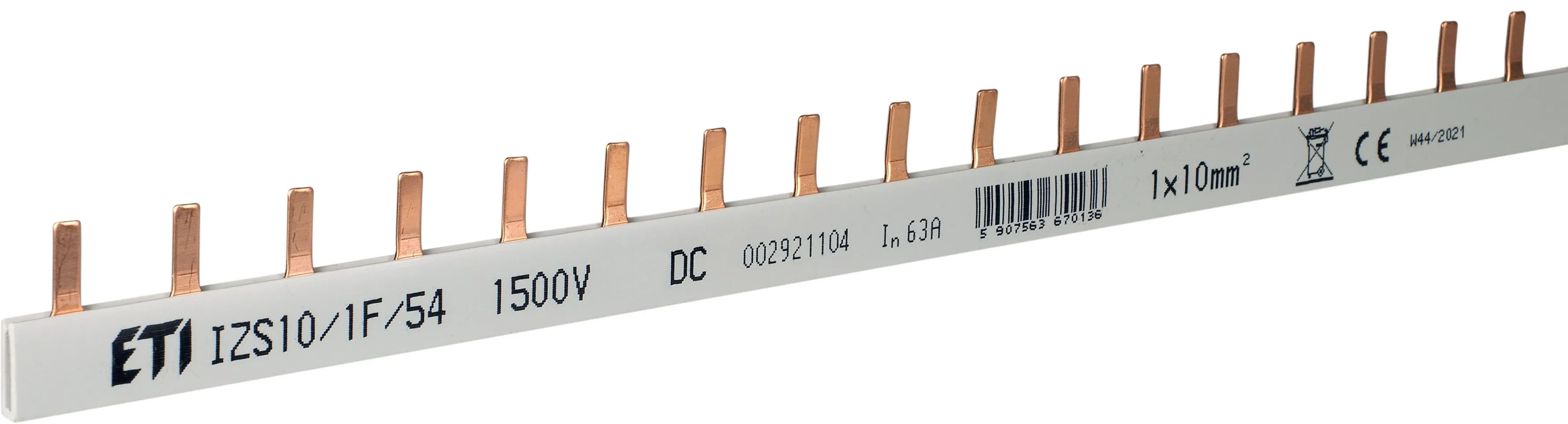 Insulated busbar IZS10/1F/54 1500V DC 002921104