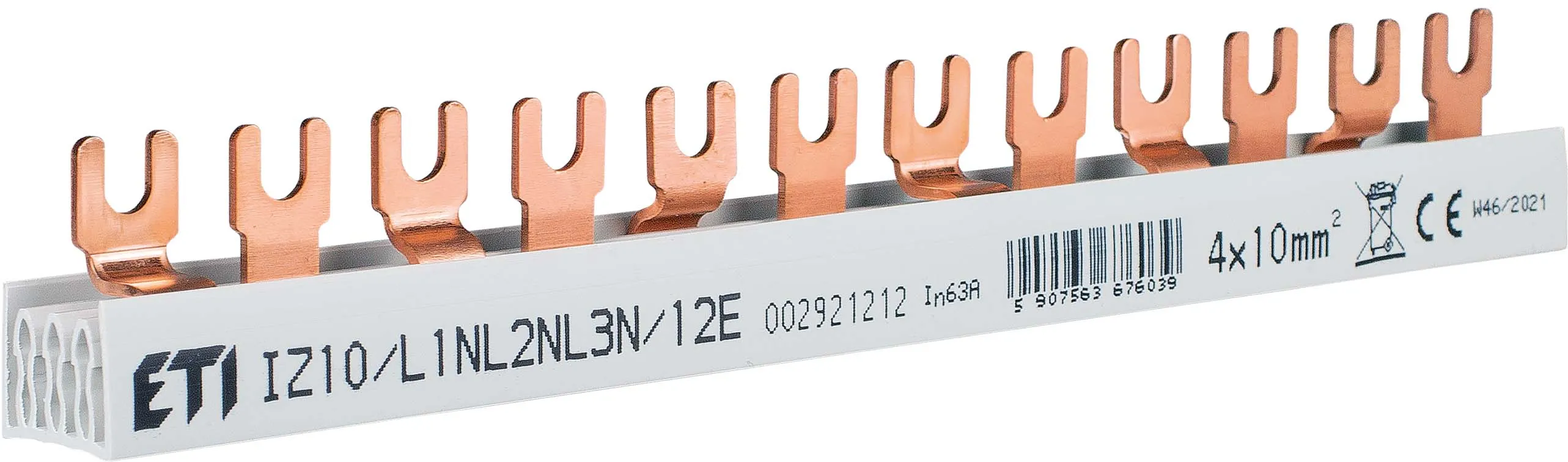 Insulated busbar IZ10/L1NL2NL3N/12E 002921212