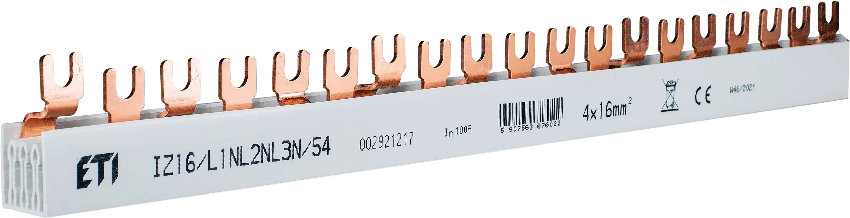 Insulated busbar IZ16/L1NL2NL3N/54 002921217