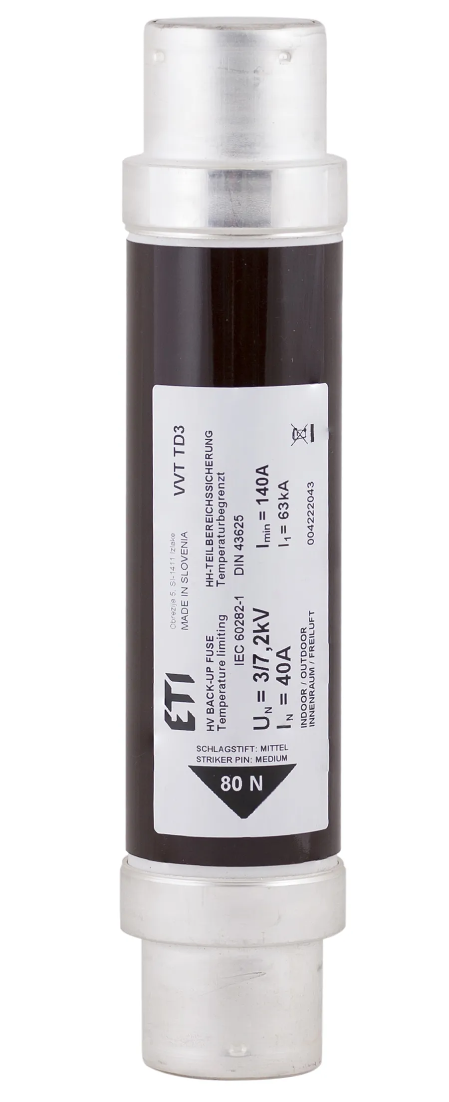 Fuse link VVA3 7,2kV/20A 004221109