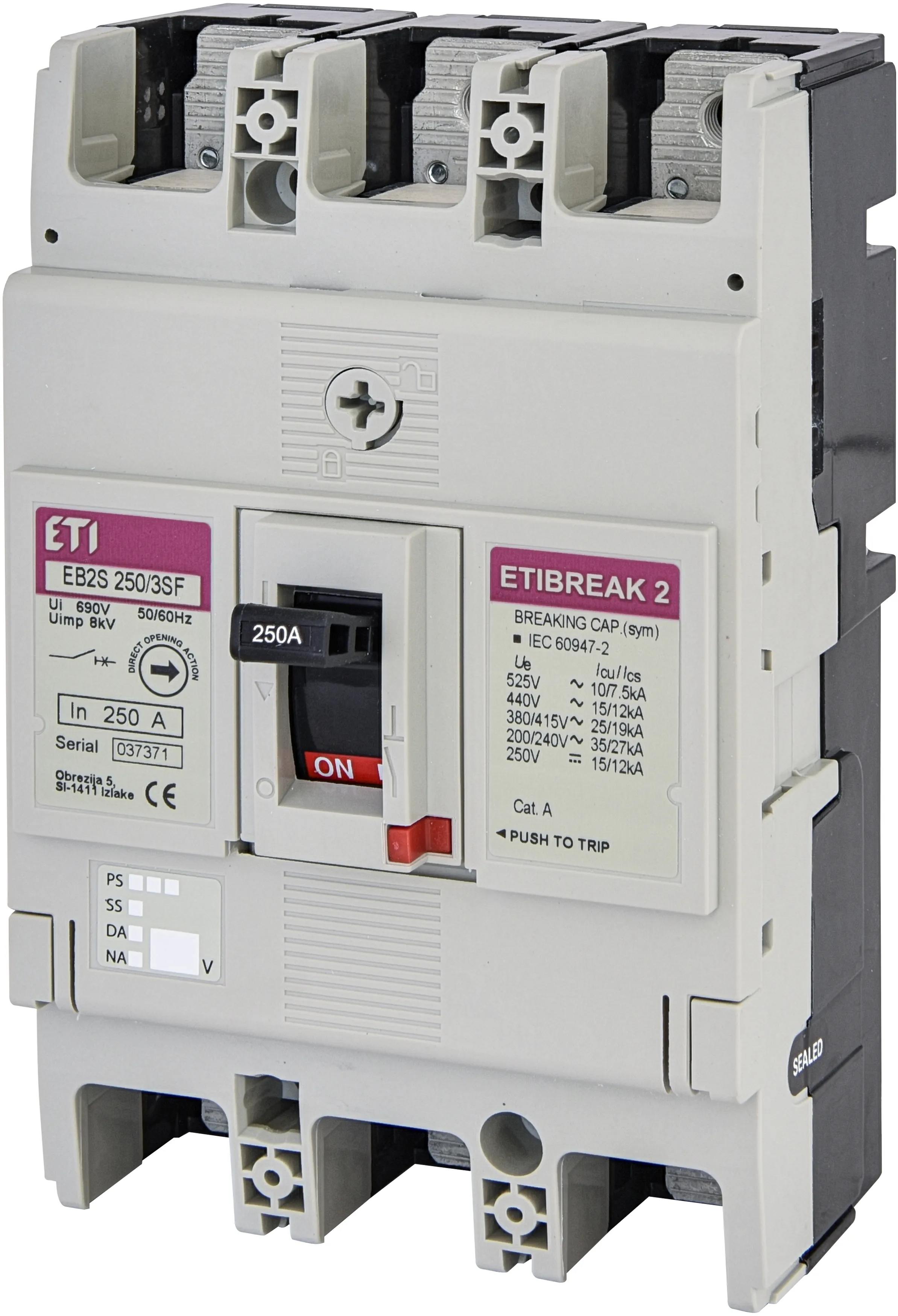 Molded Case Circuit Breaker EB2S 250/3SF 250A 3p 004671839