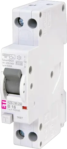 KZS-1M-UNI 1p+N AC B16/0.01
