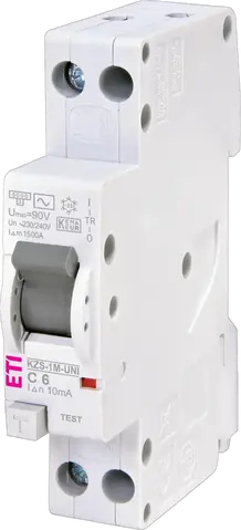 KZS-1M-UNI 1p+N AC C6/0.01