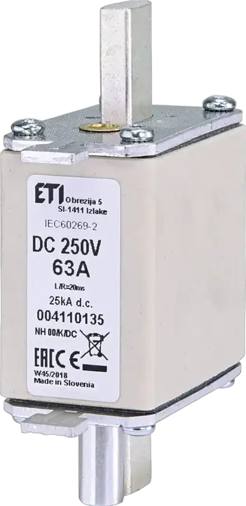 Image of NH00/K 63A/250V DC