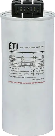 LPC-DW 20 kVAr, 440V, 50HZ
